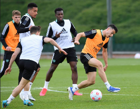 Flying Eagles-eligible midfielder pictured training with Arsenal first team pre-Chelsea