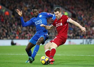 Liverpool 2 Leicester 1: Ndidi Stars, Musa Benched As CAF AFOTY In Waiting Scores Brace