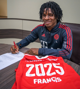 Official : Former Golden Eaglets midfielder joins European giants Bayern Munich