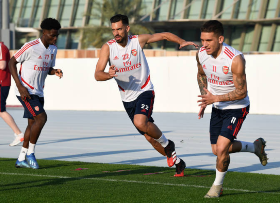 (Snapped) Saka Undergoing Full Training With Arsenal In Dubai After Injury Vs Burnley