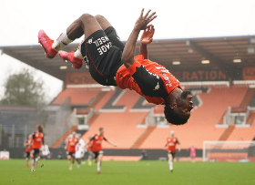  Lorient striker Moffi claims his first match ball since moving to France in Kalu's comeback game