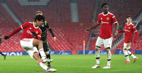 Nigeria-eligible midfielder scores first competitive goal at Old Trafford for Man Utd U18s