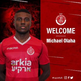 Official : Ex-Abia Warriors Striker Olaha Joins Israeli Club Hapoel Tel Aviv 