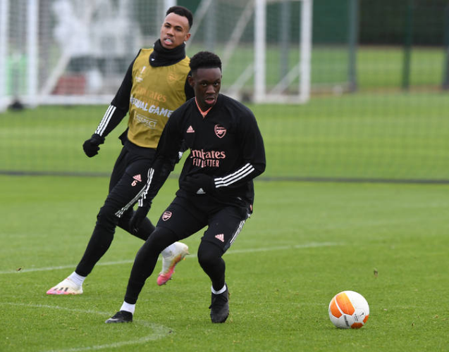 Teenage Nigerian Striker Trains With Arsenal First Team Ahead Of Europa League Clash