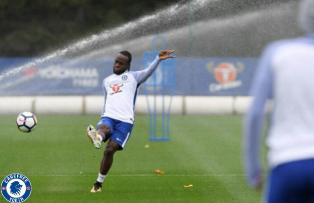 (Photo News) Victor Moses Practicing His Shooting Ahead Of Emotional Game Vs Eagles 