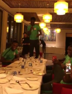 Ola Aina Cracks Up Mikel, Ndidi, Ighalo At Super Eagles Initiation Ceremony