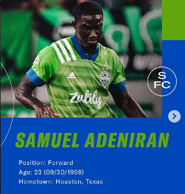 Confirmed :  Nigeria-eligible attacker joins MLS club Seattle Sounders