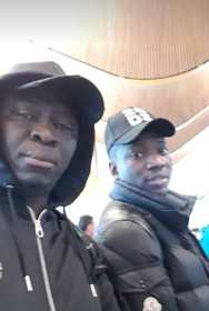 (Photo) Etebo Arrives in Madrid To Complete Getafe Switch, Accompanied By Osimhen's Ex-Agent