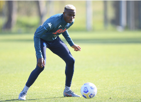Photo : Victor Osimhen resumes training with Napoli after Super Eagles duty 