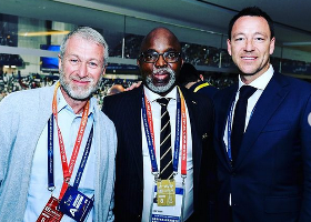 NFF boss Pinnick pictured with Chelsea owner and John Terry in Abu Dhabi; hails Fifa for CWC