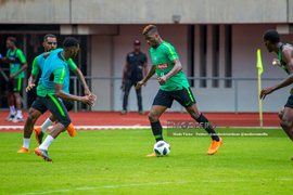 Rohr Makes Up His Mind On Starting XI Vs DRC: Uzoho, Obi, Iheanacho, Lokosa Play For Probable Starters