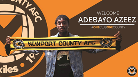 Adebayo Azeez's Newport County Suffer Playoff Heartbreak Vs Tranmere Rovers