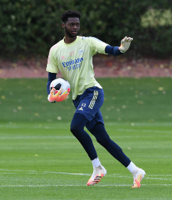  Okonkwo Takes Part In Arsenal's Final Training Session Pre-Fulham With GK Martinez Future In Doubt