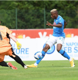 Osimhen scores four of Napoli's twelve goals in Bassa Anaunia rout