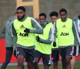 (Photo) Nigerian Defender Trains With Manchester United First-Team Pre-Southampton