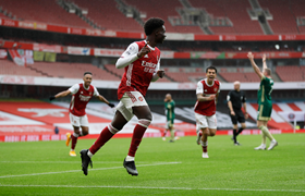 NFF Target Saka Confirms He'll Report For England Duty Tomorrow Morning, Reacts To Goal