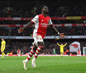 Arsenal star Saka reveals why his Nigerian grandmother named him Bukayo