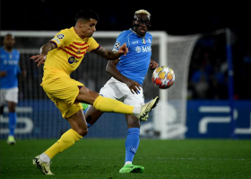 'He's one of the best strikers in the world' - Barcelona star hails Osimhen ahead of UCL showdown in Spain