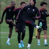 18yo Anglo-Nigerian winger pictured training with Man Utd first team final workout pre-Boro