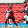 Pictured : Ighalo And Semi Ajayi Trade Blows As Man Utd Beat West Brom in Second Friendly