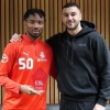 Boxing champion meets Nwakali: Simpson hands Nigeria midfielder Barnsley Goal of the Month prize