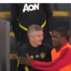 Photo: Ighalo Sporting A Smile And Gives Solskjaer A Pat After Man Utd Win Vs The Eagles