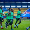 Super Eagles Training : Rohr Monitoring The Fitness Of Ola Aina, Kalu Pre-Zimbabwe