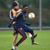 (Pictured) Teenage Nigerian Striker Trains With Arsenal First Team Ahead Of Trip To Olympiakos