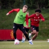 18yo Nigeria-eligible midfielder pictured training with Manchester United pre-Chelsea