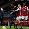 Slavia Prague No. 9 Olayinka reacts to draw against Arsenal in Europa League