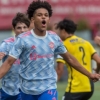 Nigeria-eligible striker reacts after game-winning goal for Manchester United in UYL