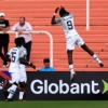 Flying Eagles striker Lawal and young Nigerian holding midfielder heading to Istra