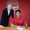 (Photo) Pacy Nigerian Winger Delighted To Sign New Arsenal Contract
